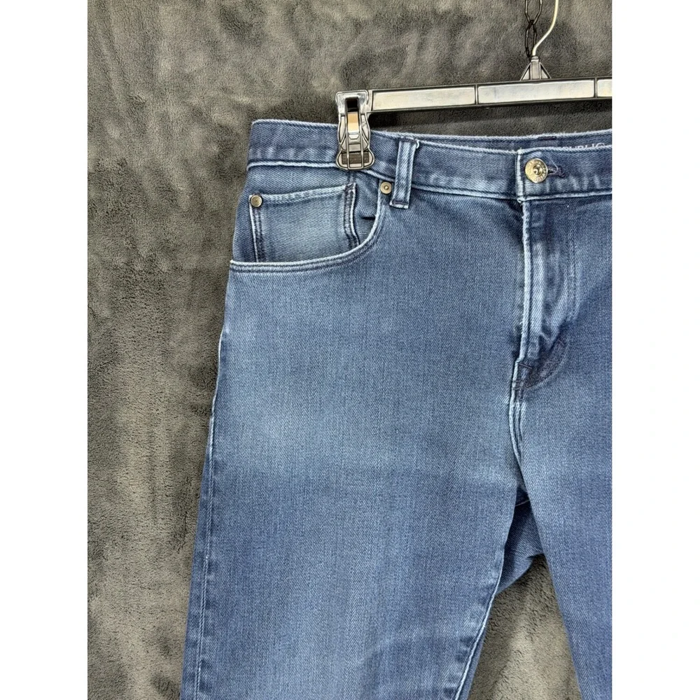 Banana Republic Traveler Slim Jeans Mens 35x30 Blue Medium Wash‎ Stretch Denim